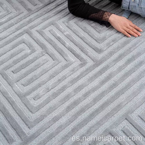 alfombra de lana hecha a mano de lujo para sala de estar